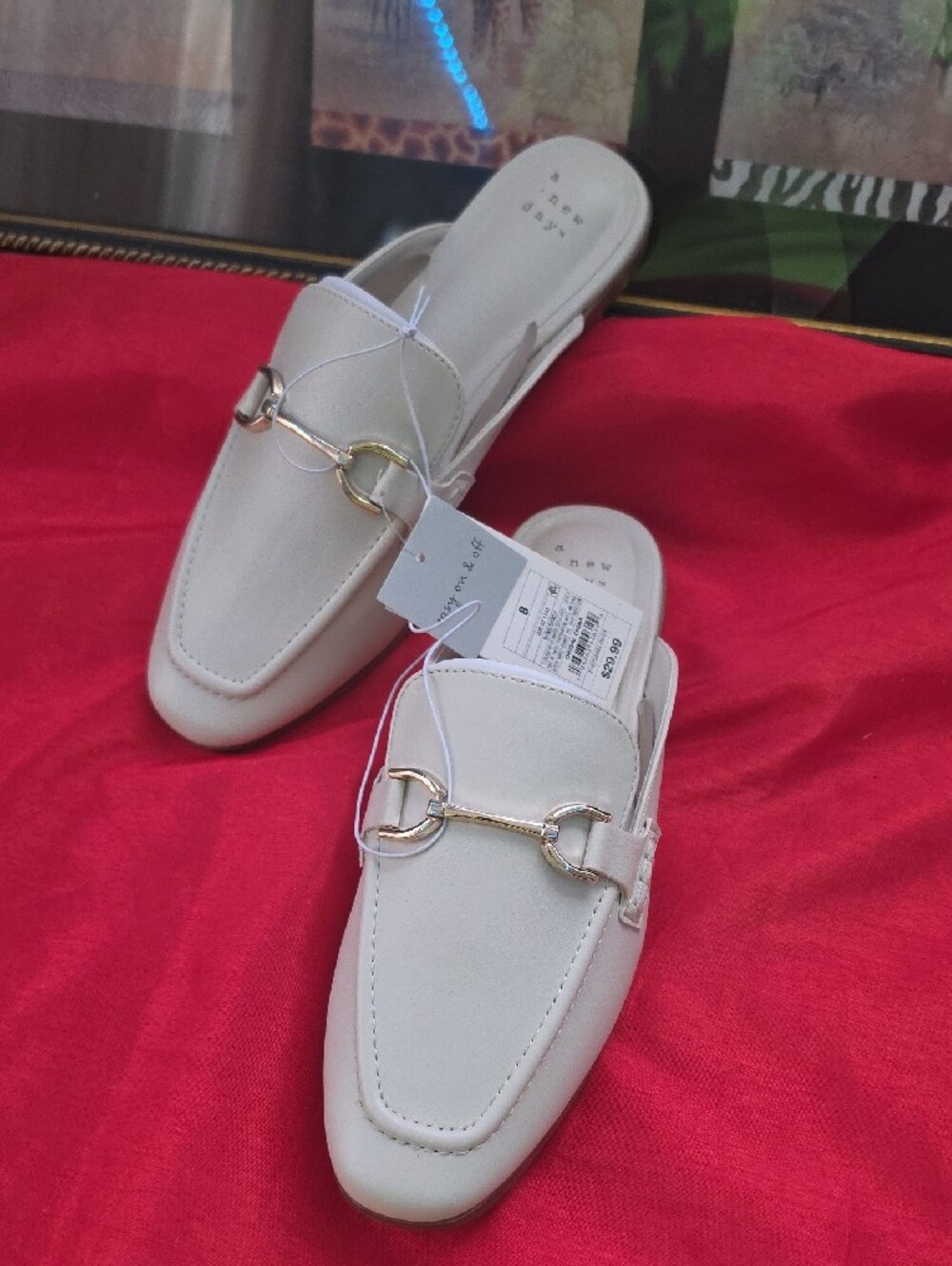 a new day Cream Slip-On Mule Loafers with Gold Accent - Picture 4 of 4